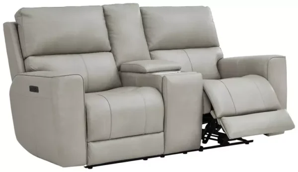 Leather Italia 4111-EHZ1564C-021605LV  EHZ LAREDO LOVESEAT - CONSOLE P - ZG LV C