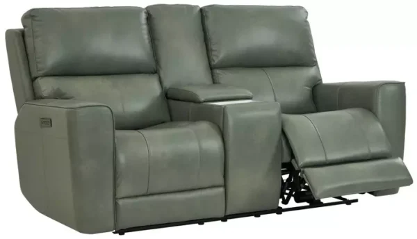 Leather Italia 4111-EHZ1564C-021607LV  EHZ LAREDO LOVESEAT - CONSOLE P - ZG LV S