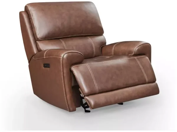 Leather Italia 4111-EH2814G-017463LV  EH HIGHLAND CHAIR - GLIDER P LV BROWN COFFEE