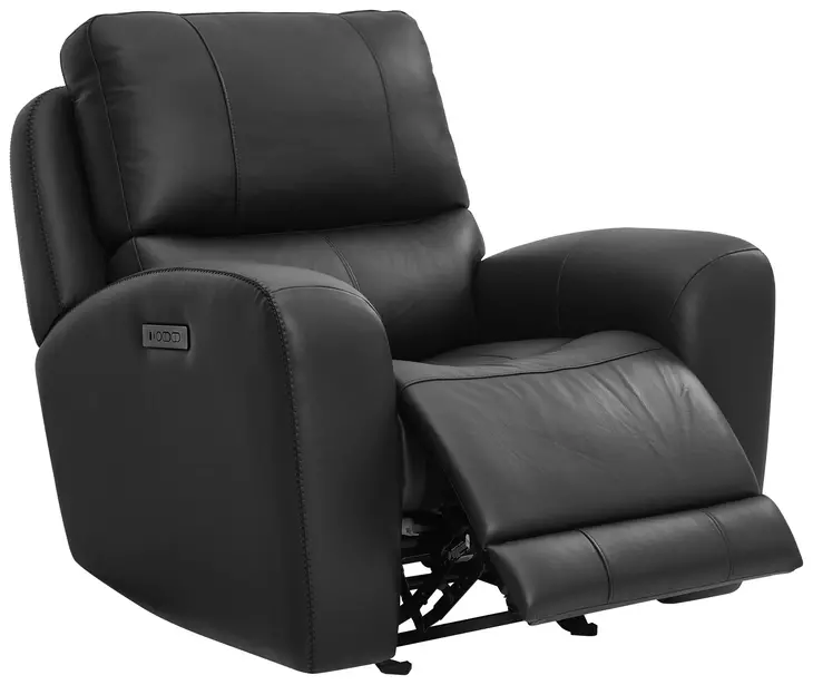 Leather Italia 4111-EH395G-018034LV EH BEL VISTA CHAIR - GLIDER P LV BLACK Leather Italia 4111-EH395G-018034LV EH BEL VISTA CHAIR - GLIDER P LV BLACK
