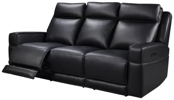 Leather Italia 4111-EHZ5153-038034LV  EHZ VALLEY SOFA - P - ZG LV BLACK LEATH