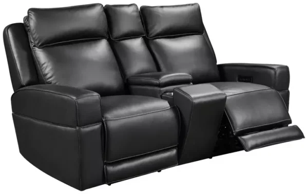 Leather Italia 4111-EHZ5153C-028034LV  EHZ VALLEY LOVESEAT - CONSOLE - P - ZG LV