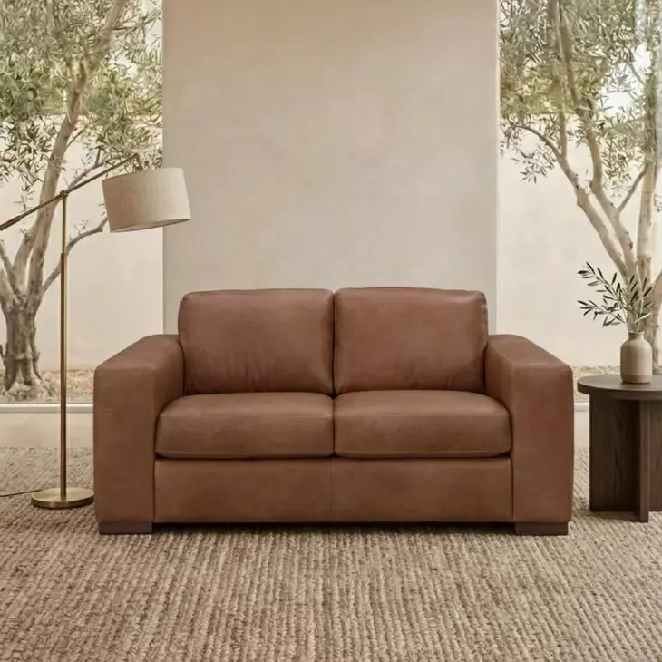 Leather Italia 1020-2014-02B5800A INGLEWOOD LOVESEAT BA VINTAGE BROWN DERBY Leather Italia 1020-2014-02B5800A INGLEWOOD LOVESEAT BA VINTAGE BROWN DERBY