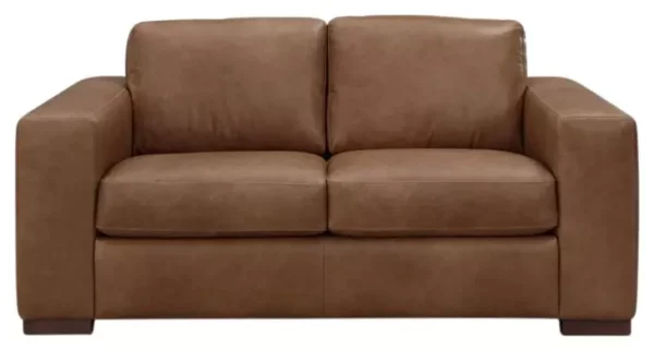 Leather Italia 1020-2014-02B5800A  INGLEWOOD LOVESEAT BA VINTAGE BROWN DERBY
