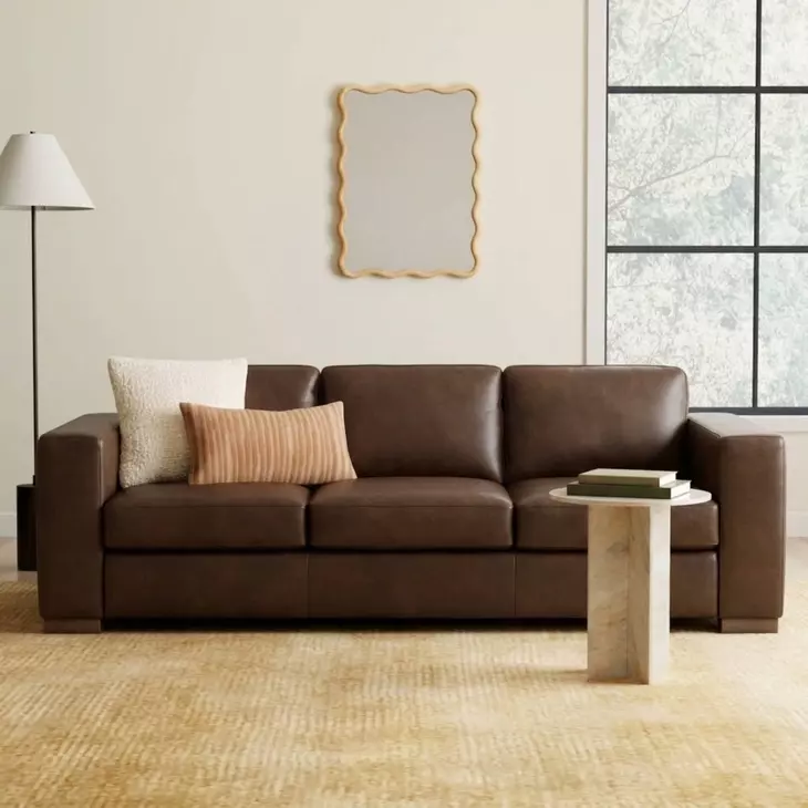 Leather Italia 1020-2014-03B5801A INGLEWOOD SOFA BA VINTAGE BROWN CIGAR Leather Italia 1020-2014-03B5801A INGLEWOOD SOFA BA VINTAGE BROWN CIGAR