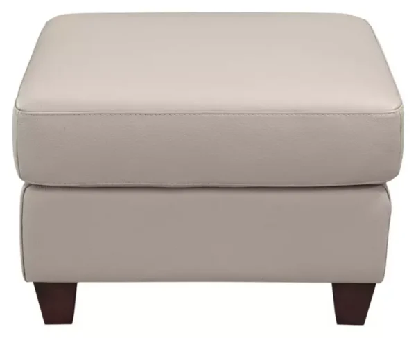Leather Italia 1020-2724-00M12291A  MILLBROOK OTTOMAN MA TAUPE PLAIN