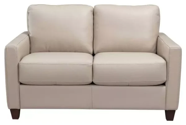 Leather Italia 1020-2724-02M12291A  MILLBROOK LOVESEAT MA TAUPE PLAIN