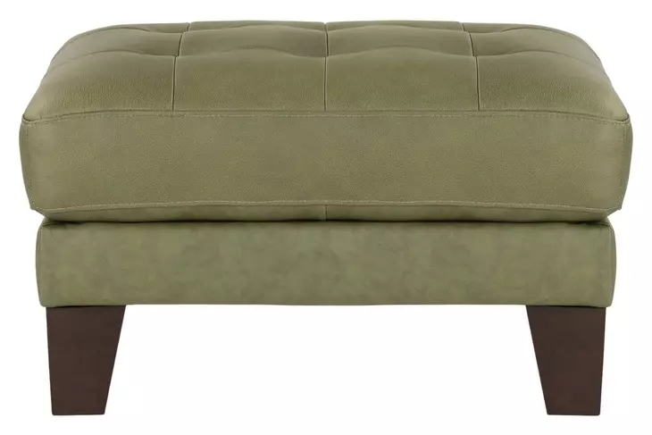 Leather Italia 4111-2335-00F5104S VAUGHN OTTOMAN FS GREEN CLOVER Leather Italia 4111-2335-00F5104S VAUGHN OTTOMAN FS GREEN CLOVER
