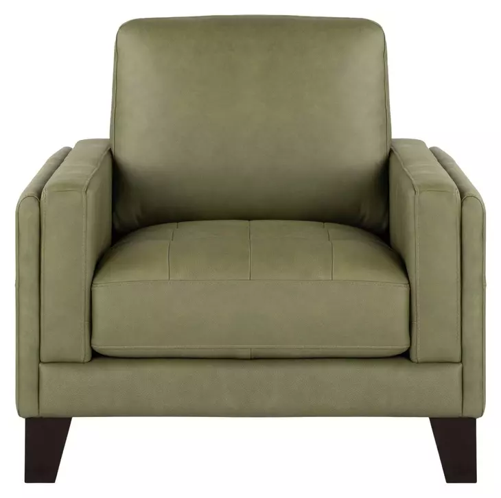 Leather Italia 4111-2335-01F5104S VAUGHN CHAIR FS GREEN CLOVER Leather Italia 4111-2335-01F5104S VAUGHN CHAIR FS GREEN CLOVER