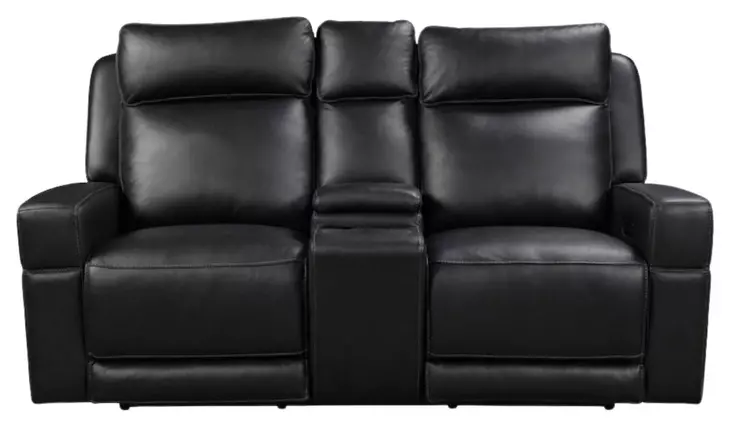 Leather Italia 4111-EHZ5153C-028034LV EHZ VALLEY LOVESEAT - CONSOLE - P - ZG LV Leather Italia 4111-EHZ5153C-028034LV EHZ VALLEY LOVESEAT - CONSOLE - P - ZG LV