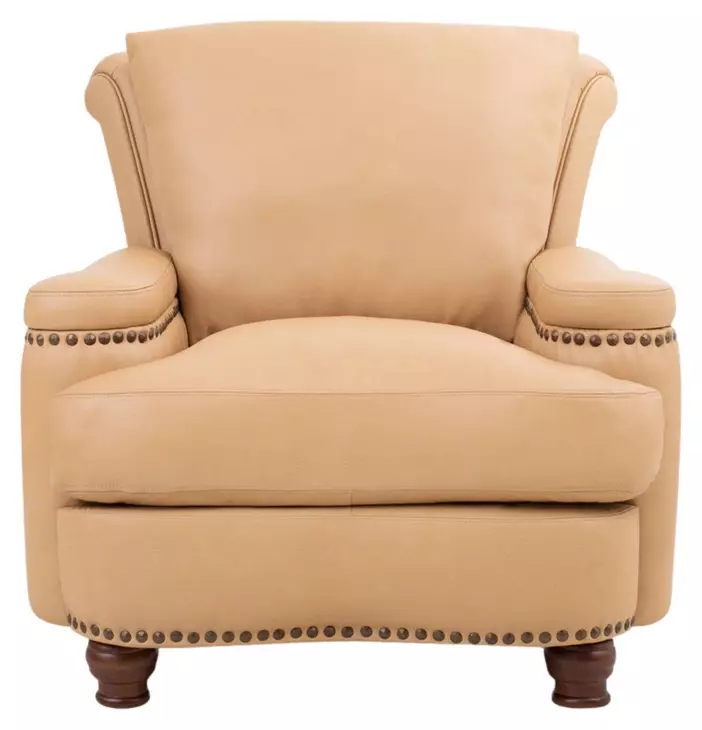 Leather Italia 9661-2365-016401S HUTTON CHAIR S TAN FAWN Leather Italia 9661-2365-016401S HUTTON CHAIR S TAN FAWN