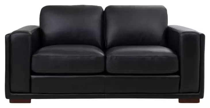 Leather Italia 9661-2395-028801S LUCA LOVESEAT S BLACK Leather Italia 9661-2395-028801S LUCA LOVESEAT S BLACK