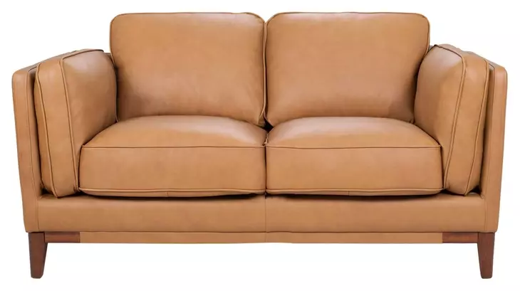 Leather Italia 9661-2405-023601S PENDRY LOVESEAT S CARMEL SADDLE Leather Italia 9661-2405-023601S PENDRY LOVESEAT S CARMEL SADDLE