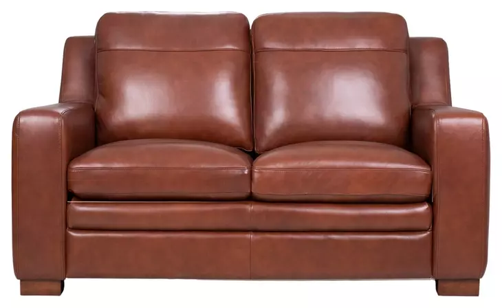 Leather Italia 9661-2415-022702S FINNLEY LOVESEAT S BROWN AUBURN Leather Italia 9661-2415-022702S FINNLEY LOVESEAT S BROWN AUBURN