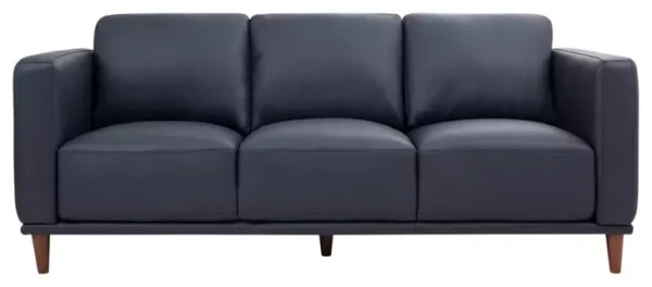 Leather Italia 9661-2525-03U5901S BAXTER SOFA US MIDNIGHT BLUE