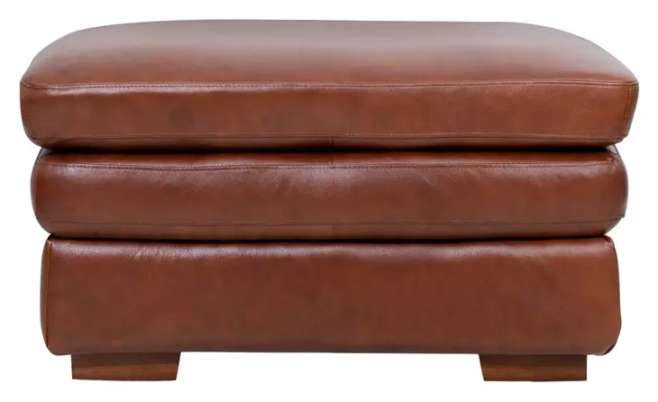 Leather Italia 9661-2825-005040 TATUM OTTOMAN BROWN Leather Italia 9661-2825-005040 TATUM OTTOMAN BROWN