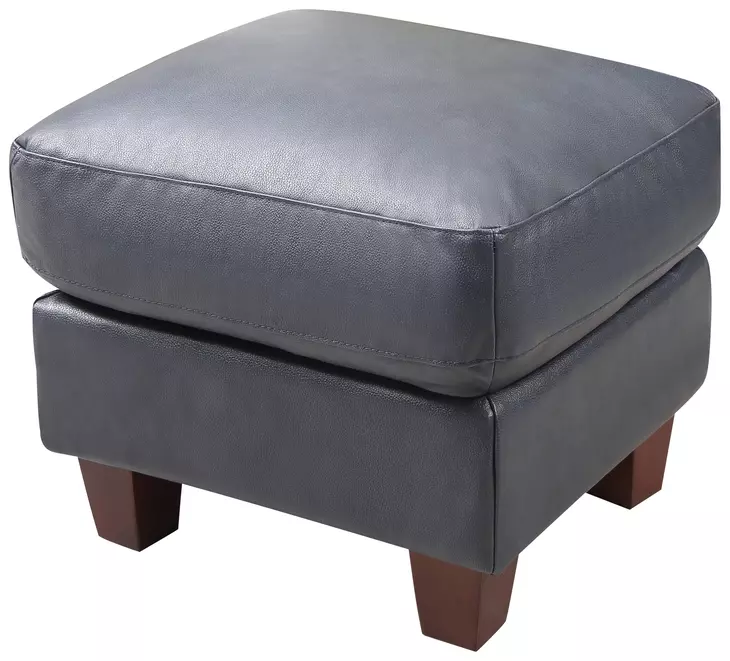 Leather Italia 9661-6529-00177147 TRAVERSE OTTOMAN OCEAN BLUE LEATHER Leather Italia 9661-6529-00177147 TRAVERSE OTTOMAN OCEAN BLUE LEATHER