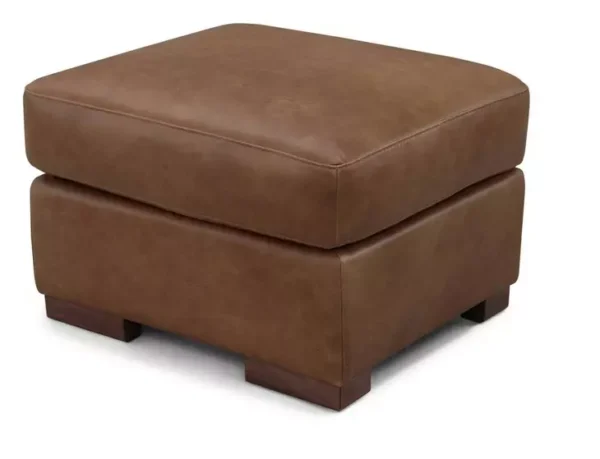 Leather Italia 1020-2014-00B5800A  INGLEWOOD OTTOMAN BA VINTAGE BROWN DERBY