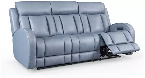 Leather Italia 4111-P3Z2515F-03M5003LV PZ QUINN SOFA - P + ZG W/ LUMBAR + FOLD DOWN CENTER BACK MLV BLUE GREY Leather Italia 4111-P3Z2515F-03M5003LV PZ QUINN SOFA - P + ZG W/ LUMBAR + FOLD DOWN CENTER BACK MLV BLUE GREY